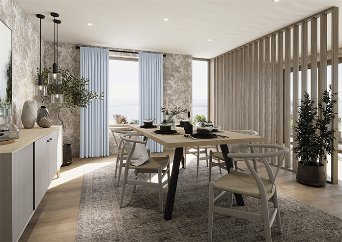 Menton, Cloud Blue - Made to Measure Curtains - Image 7